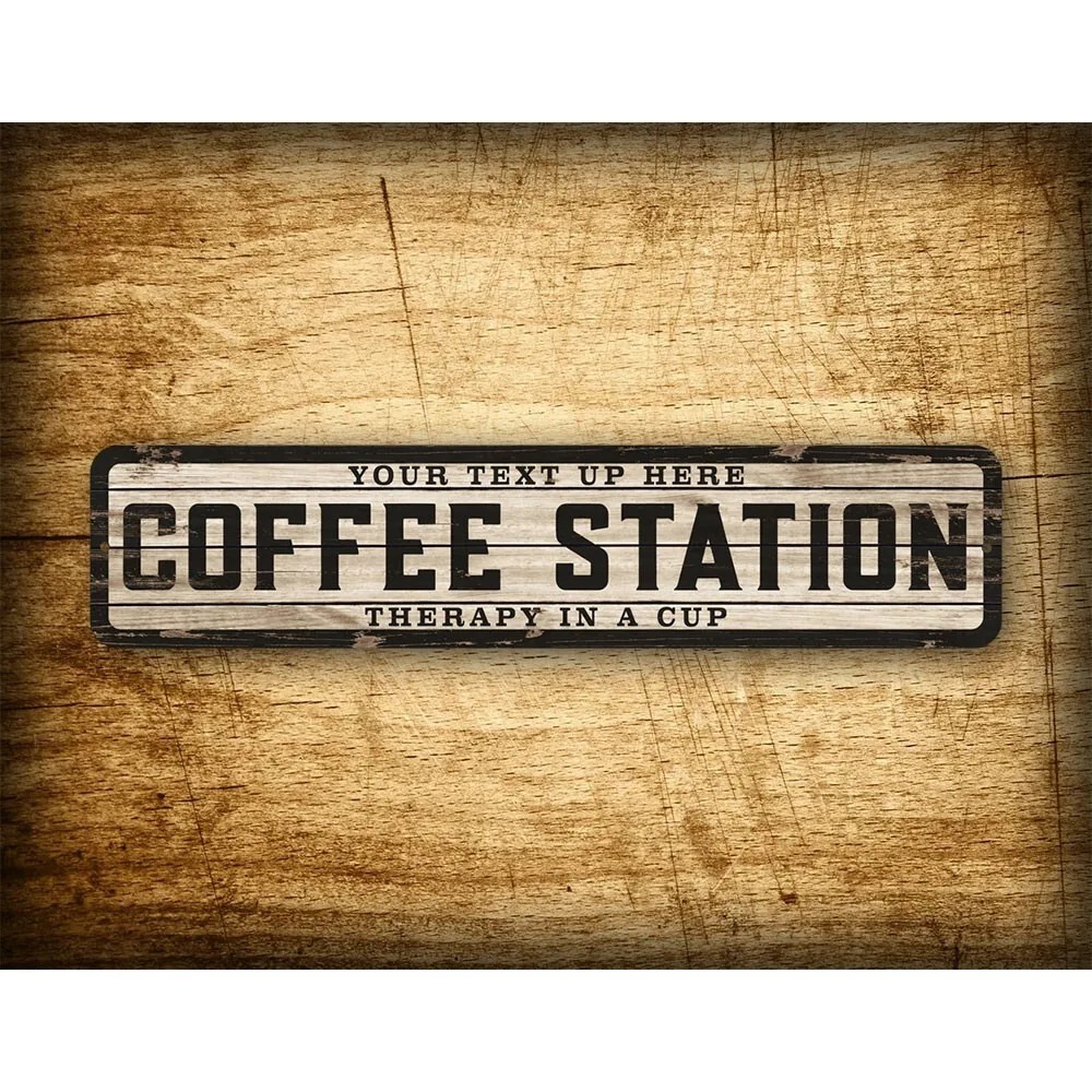 Custom Text Logo Weathered Woo - Home Bar And Coffee ulasan dan harga