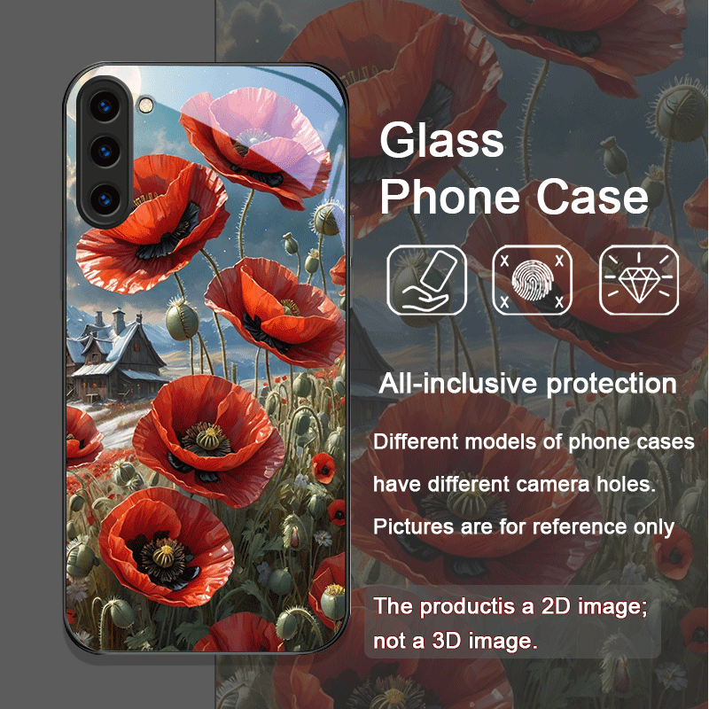 Retro Poppy Flower Bloom Hot R - Old Fashioned Glass ulasan dan harga