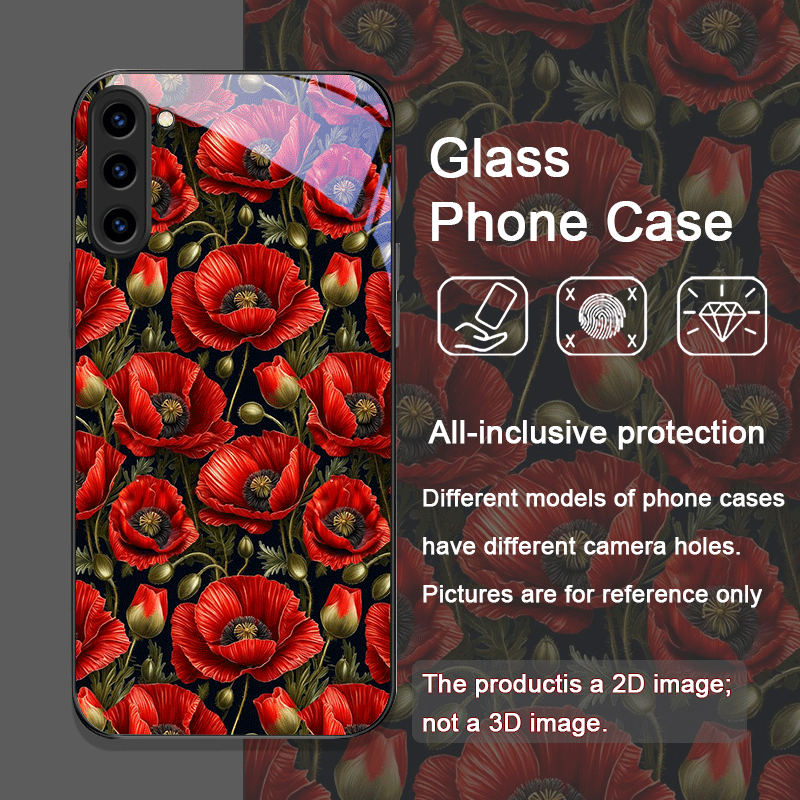Retro Poppy Flower Bloom Hot R - Old Fashioned Glass ulasan dan harga