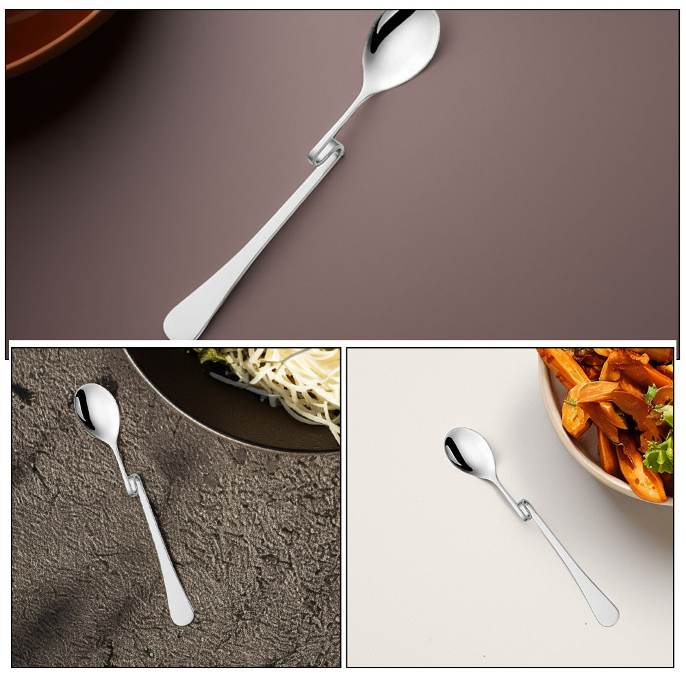 6Pcs Stainless Steel S Shape H - Bar Spoon Twisted ulasan dan harga