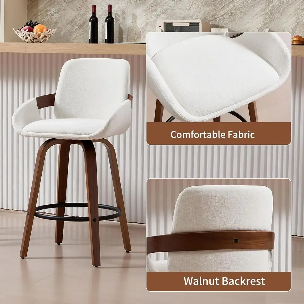 Beige Fabric Swivel Bar Stools - Home Bar Stools ulasan dan harga