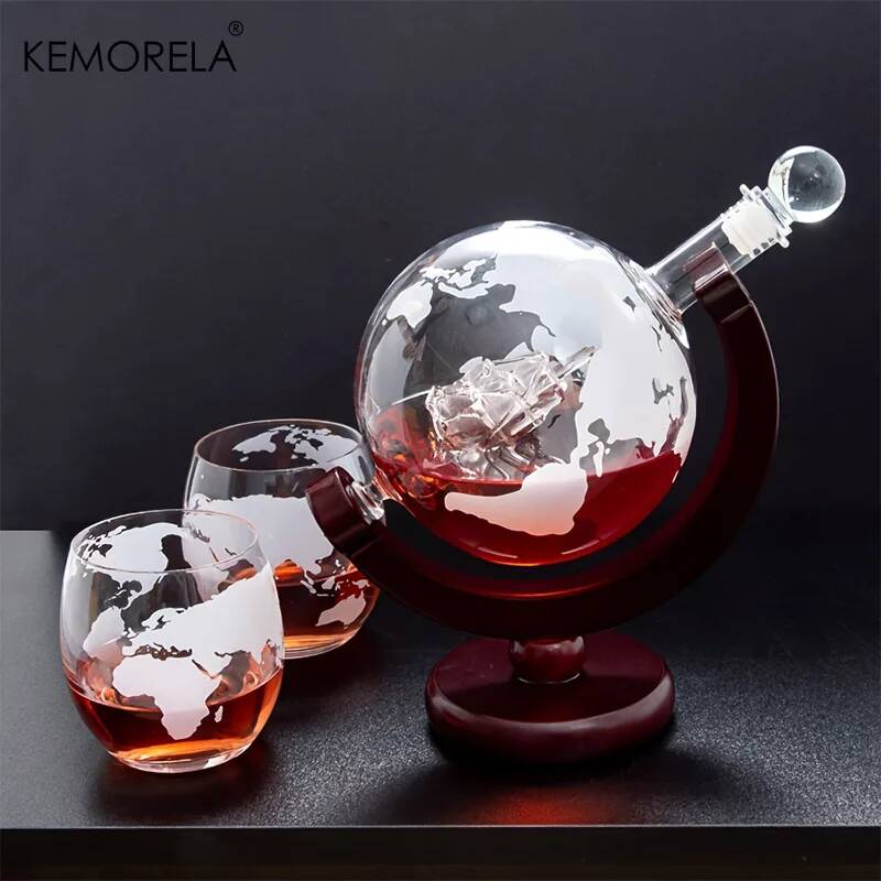 900ML Globe Whiskey Decanter S - Decanter Globe Set ulasan dan harga