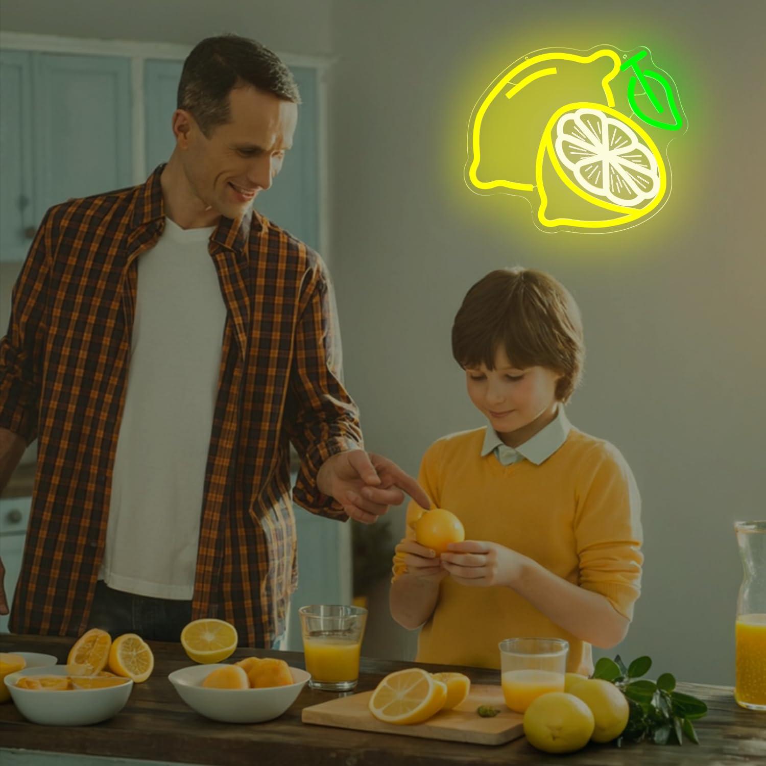 Lemon Neon Sign Dimmable LED L - Home Bar Signs ulasan dan harga