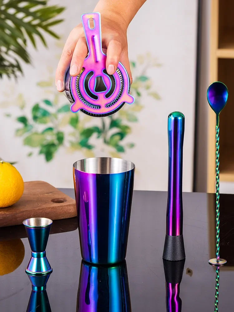 5/7pcs Rainbow Cocktail Shaker - Boston Shaker Set ulasan dan harga