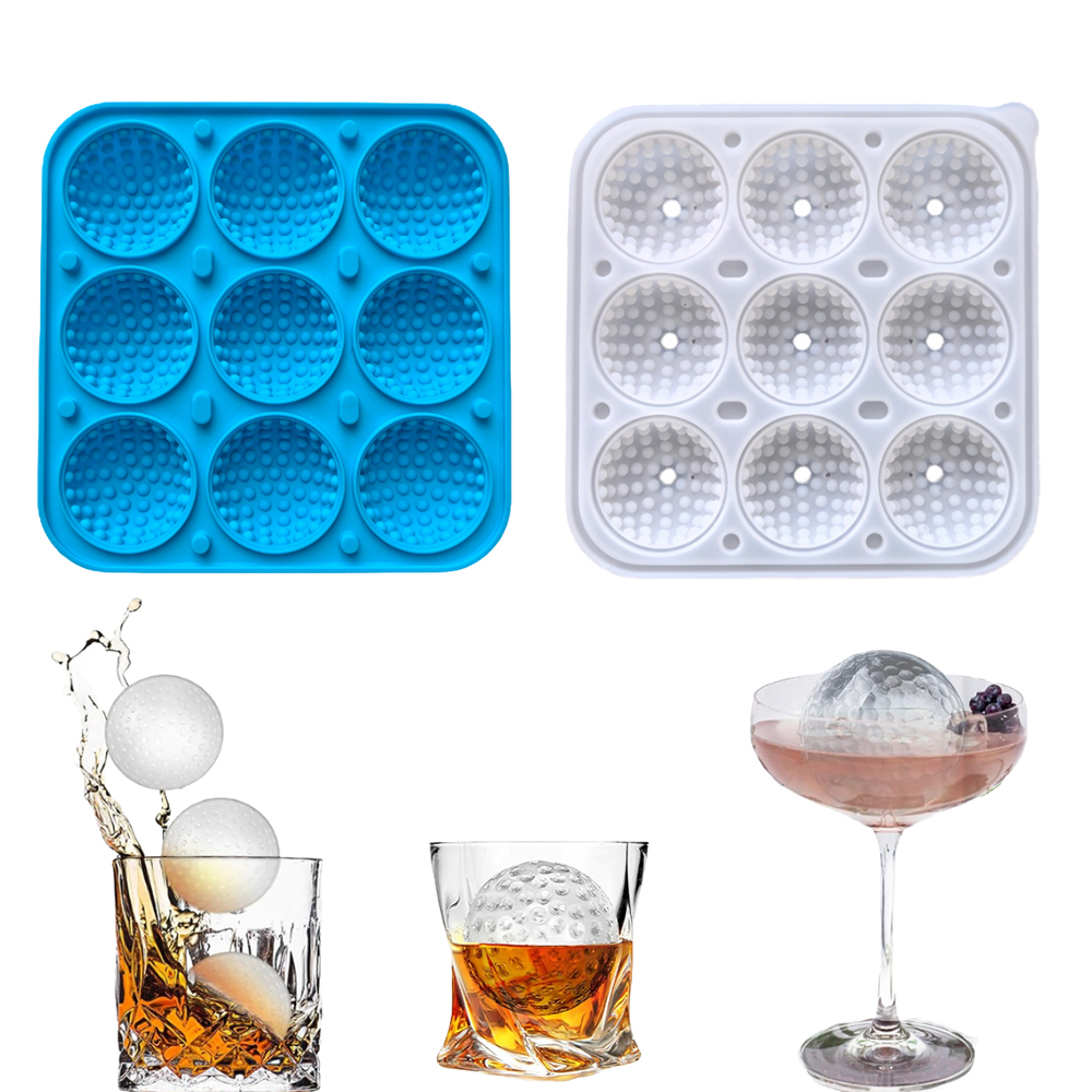 9-cavity golf ball with lid ic - Ice Mold Sphere ulasan dan harga