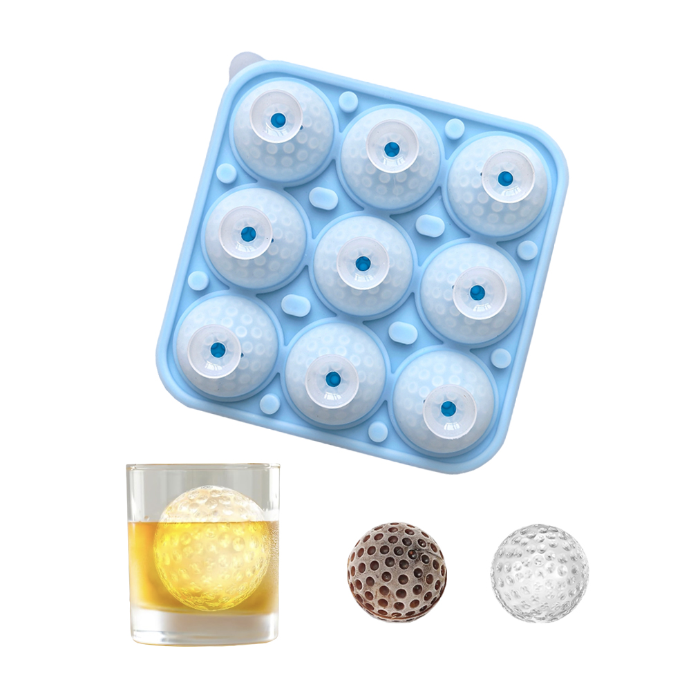 9-cavity golf ball with lid ic - Ice Mold Sphere ulasan dan harga