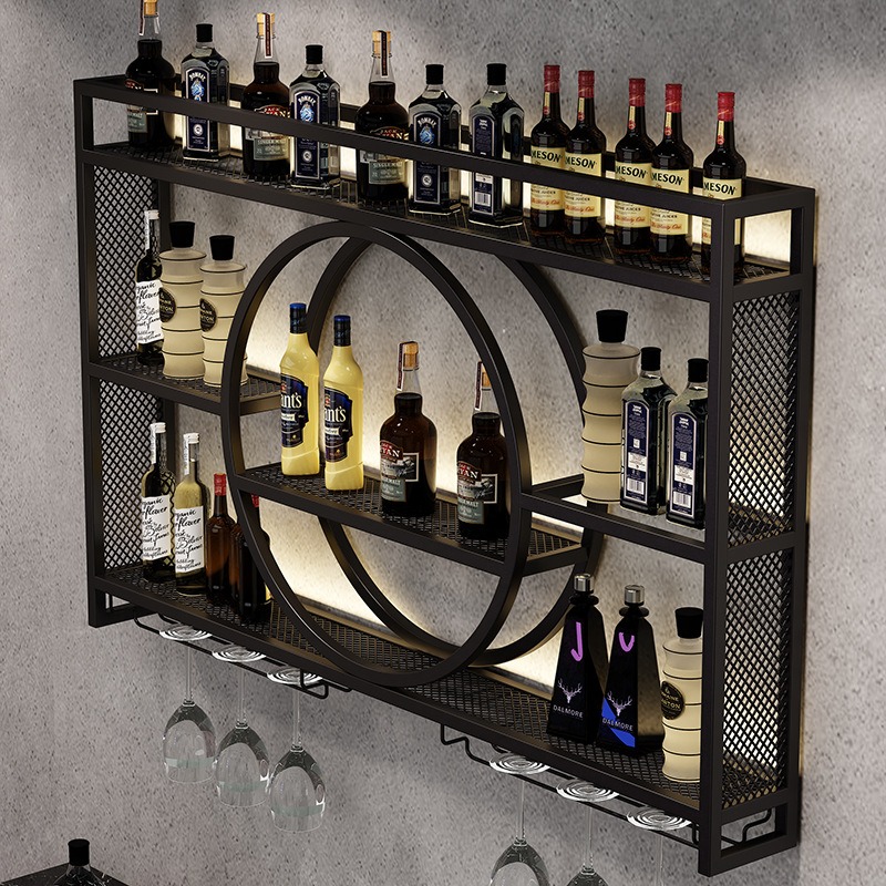 Bar wine rack wall-mounted win - Home Bar Stand ulasan dan harga