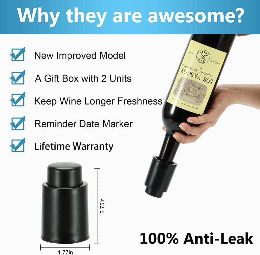 Wine Bottle Stoppers Reusable  - Wine Preservation Pump ulasan dan harga