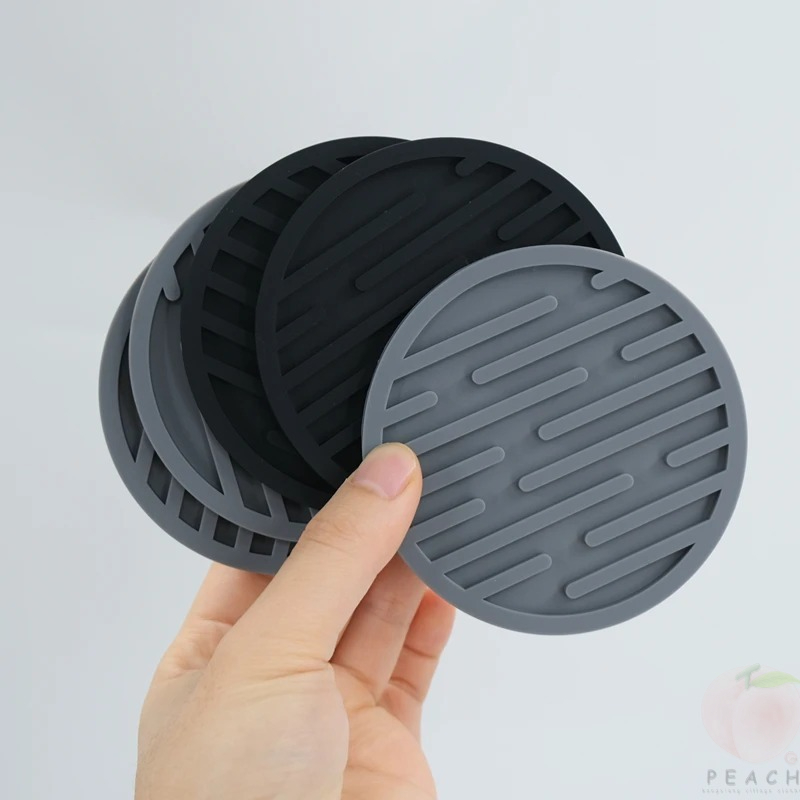 10cm Silicone Coasters Round H - Bar Mat Rubber ulasan dan harga