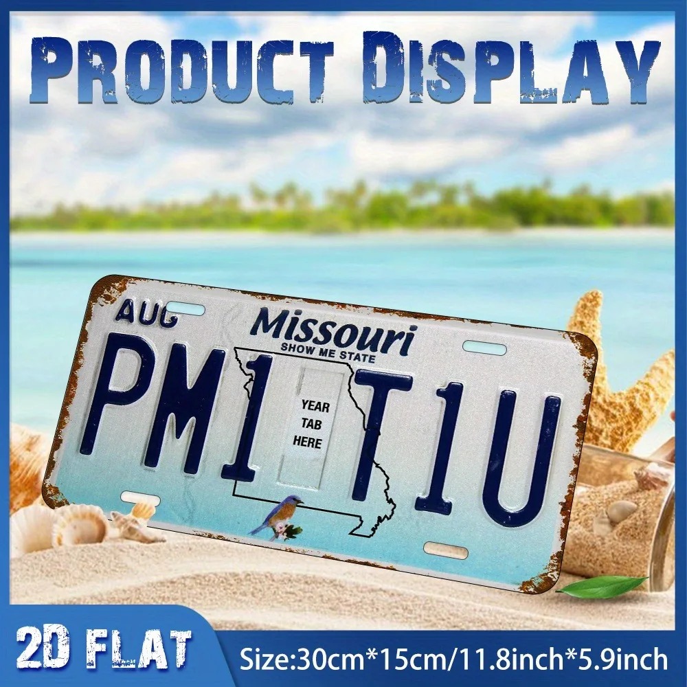 2D Flat Retro Missouri Blue Bi - Home Bar Signs ulasan dan harga