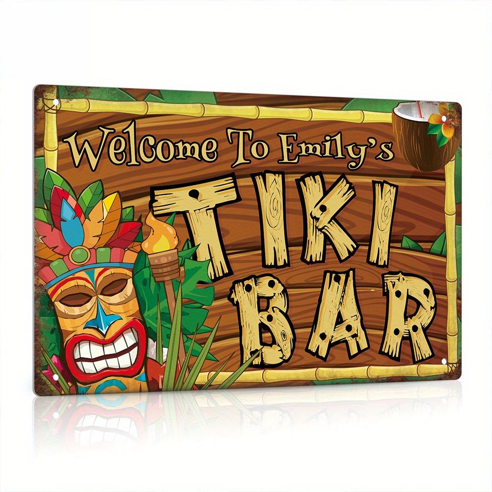 Custom  Decor Tiki Bar Sign, P - Home Bar Signs ulasan dan harga