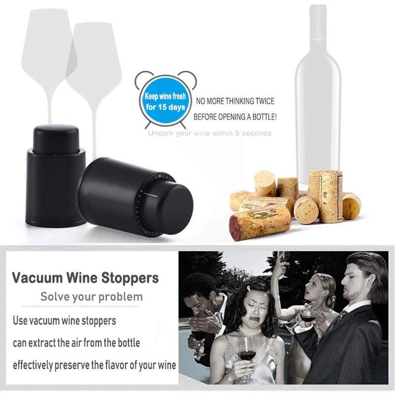Vacuum Wine Bottle Stopper Sea - Wine Preservation Pump ulasan dan harga