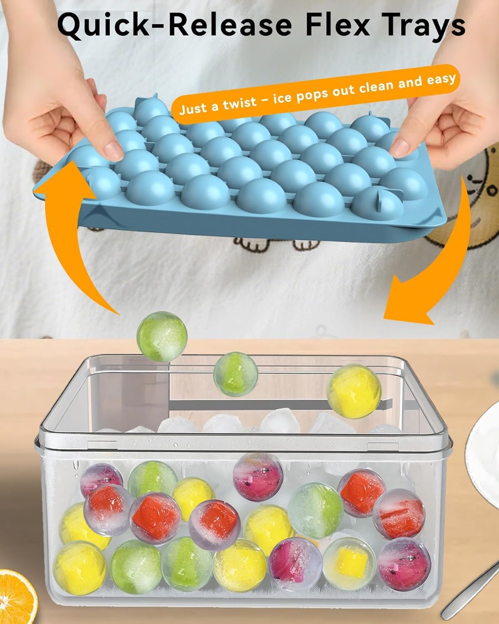 Mini Ice Ball Trays with Lid & - Ice Mold Sphere ulasan dan harga