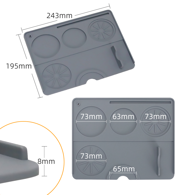 Coffee Tamper Mat Espresso Por - Bar Mat Rubber ulasan dan harga