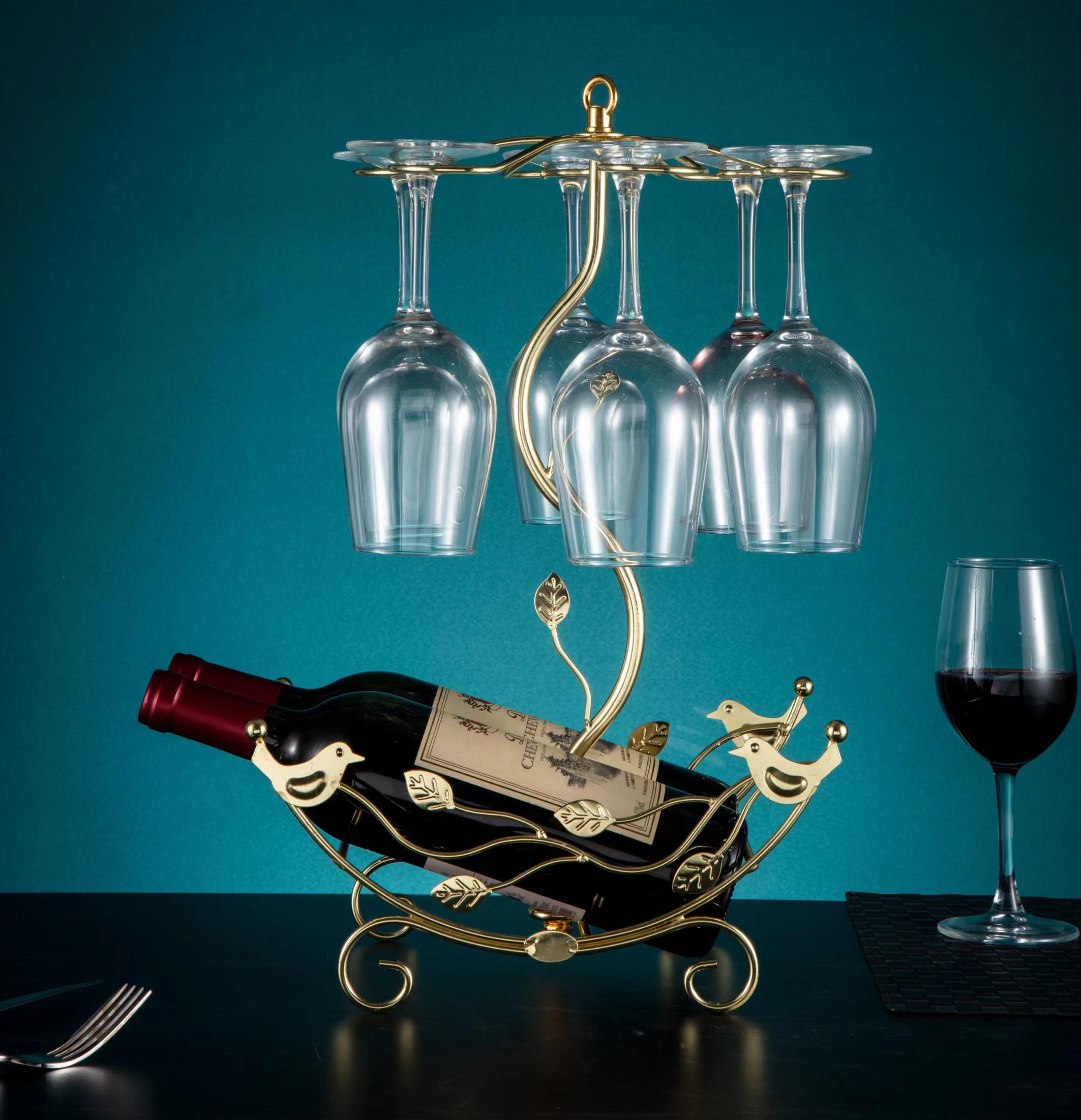Elegant Countertop Wine Rack w - Home Bar Stand ulasan dan harga