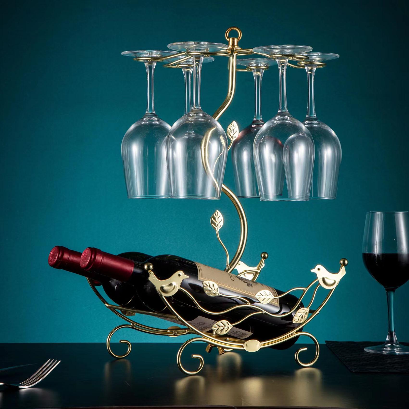 Elegant Countertop Wine Rack w - Home Bar Stand ulasan dan harga