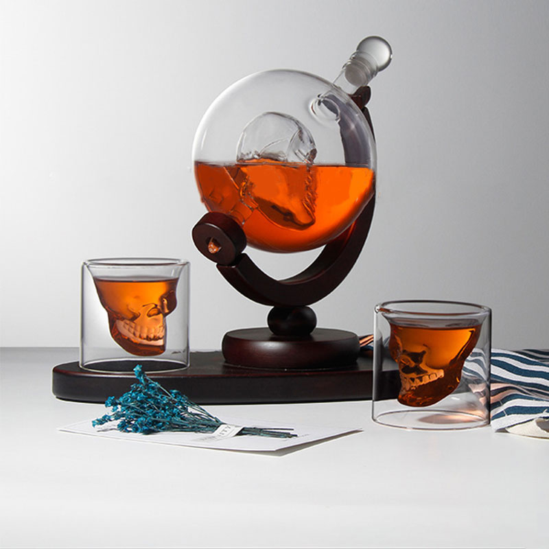 Skull Globe Whiskey Decanter S - Decanter Globe Set ulasan dan harga