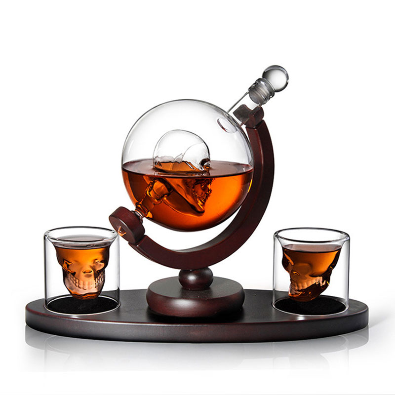Skull Globe Whiskey Decanter S - Decanter Globe Set ulasan dan harga