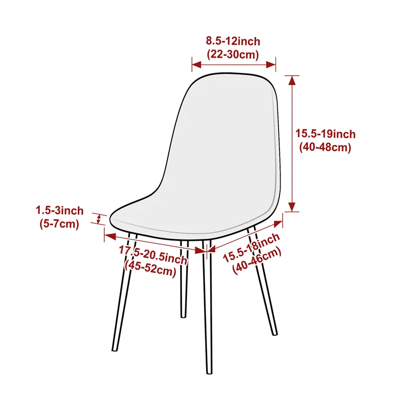 1PC Jacqaurd Shell Chair Cover - Home Bar Seating ulasan dan harga