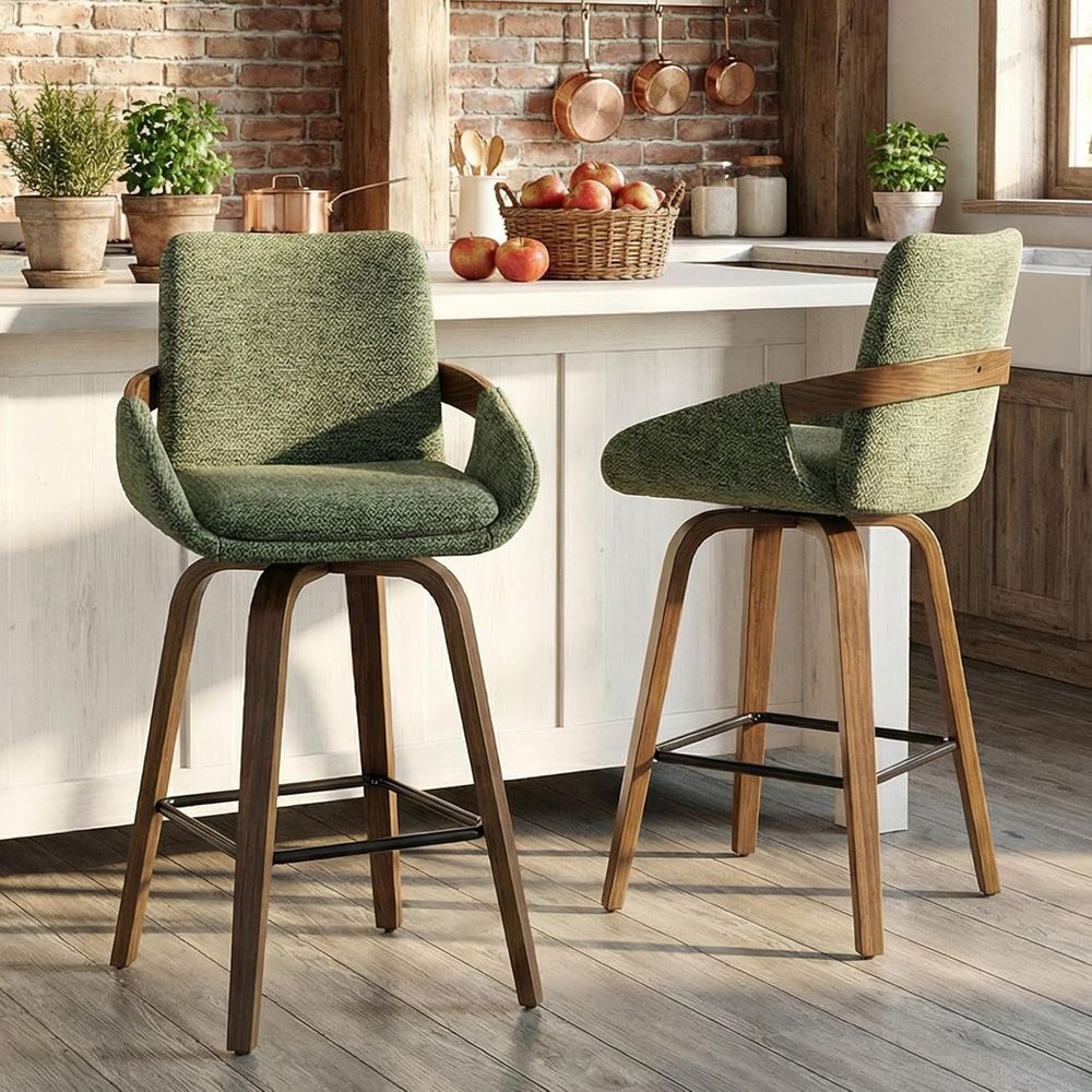 Set of 2 26 Swivel Bar Stools  - Home Bar Seating ulasan dan harga