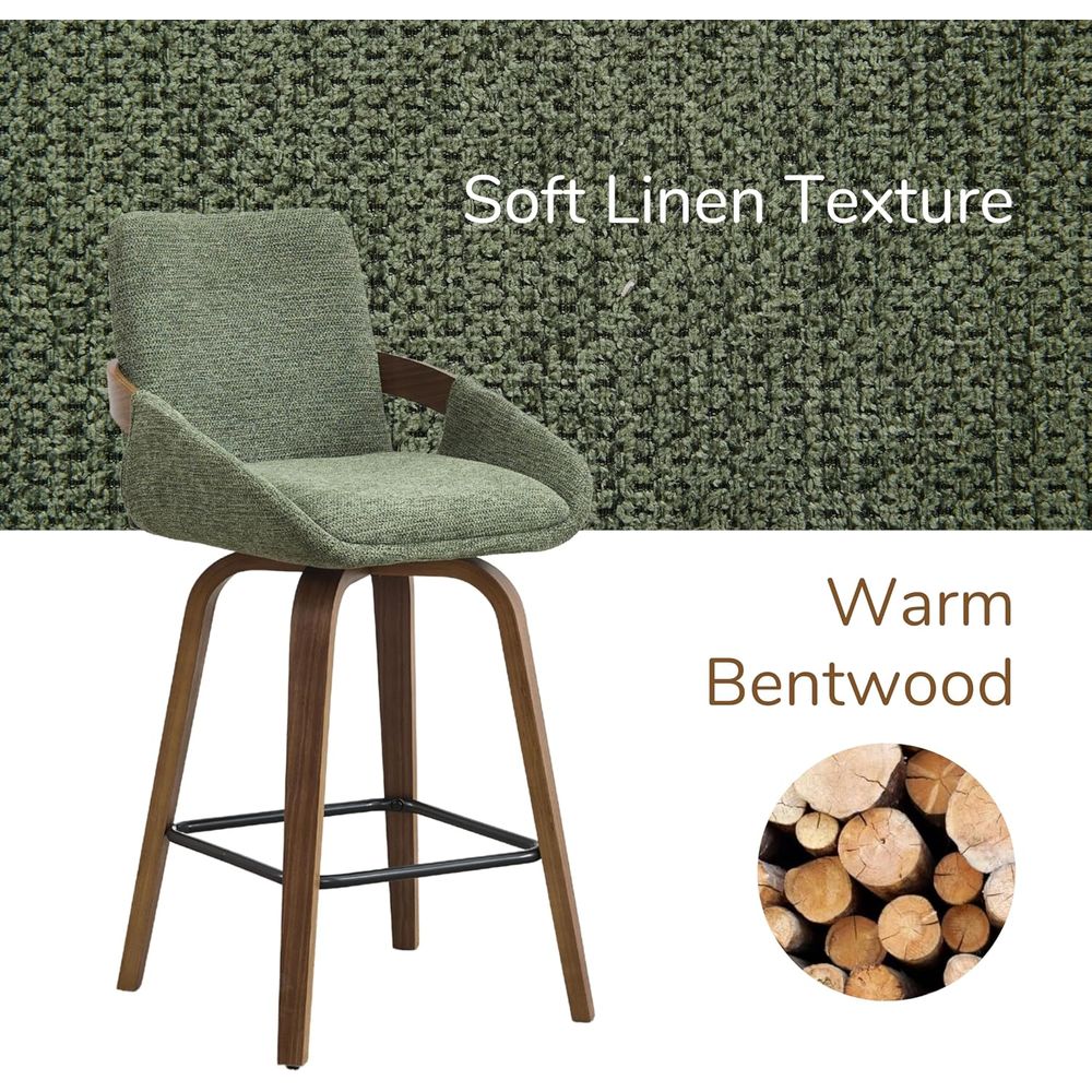 Set of 2 26 Swivel Bar Stools  - Home Bar Seating ulasan dan harga
