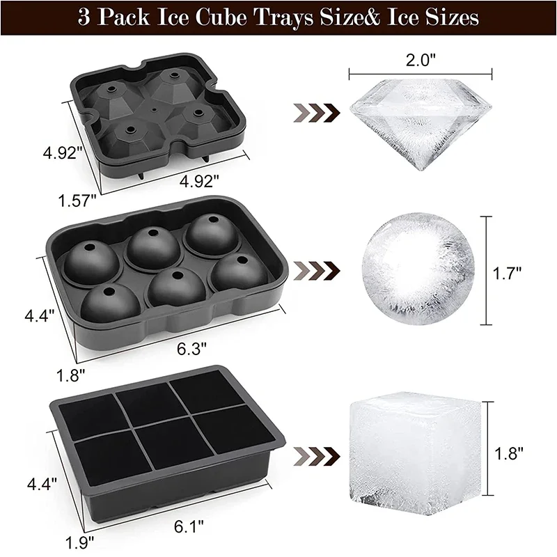 Large Ice Cube Trays Silicone  - Ice Mold Sphere ulasan dan harga