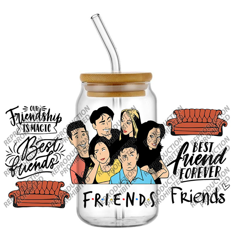 Retro Friend Themed UV DTF 16o - Old Fashioned Glass ulasan dan harga